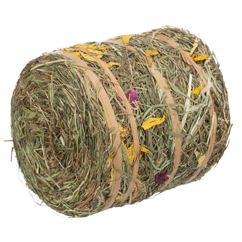 ROLO DE FENO COM FLORES